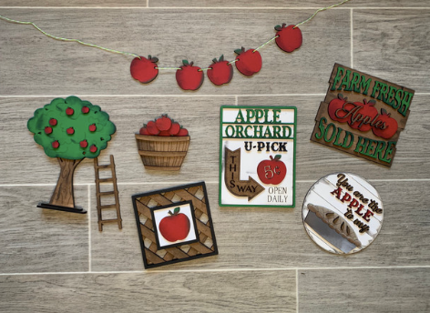 DIY Apple Orchard Tiered Tray Kit - Blank