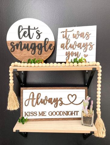 DIY Bedroom Tiered Tray Kit - Blank