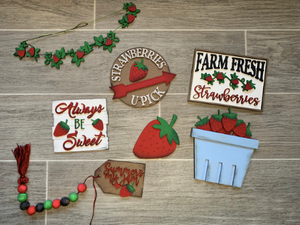 DIY Strawberry Basket Tiered Tray Kit - Blank