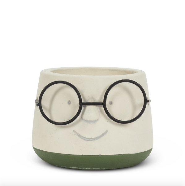 Small Face Planter with Glasses