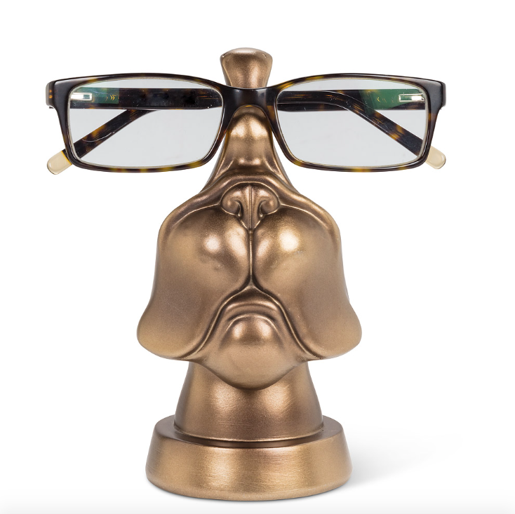 Dog Face Eyeglass Holder-Bronze