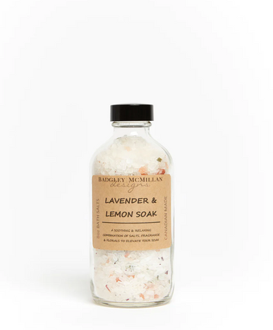 Lavender & Lemon Soak 8 oz Jar Bath Salts