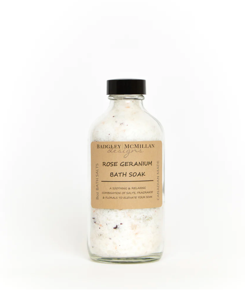 Rose Geranium Soak Jar Bath Salts - 2 Sizes