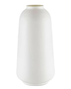 White Matte Cylinder Vase - Tall