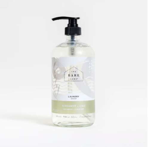 LAUNDRY DETERGENT IN GLASS BOTTLE BERGAMOT + LIME