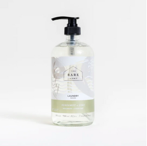 LAUNDRY DETERGENT IN GLASS BOTTLE BERGAMOT + LIME