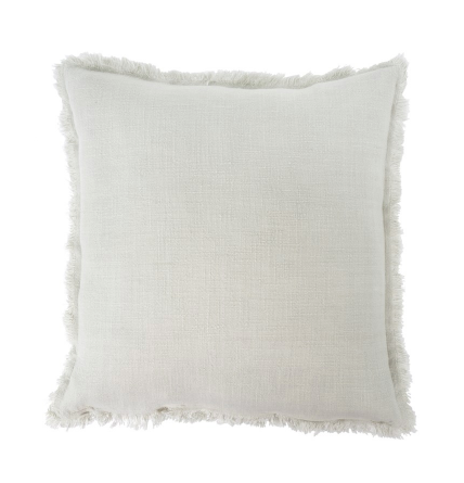 20x20 Frayed Edge Pillow, Moonstruck (Soft Grey)