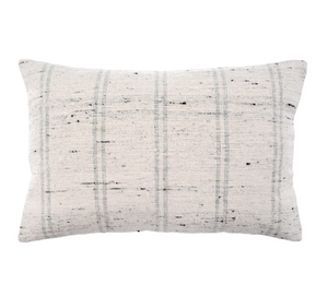 16x24 Luca Slub Pillow, Light Blue/Grey