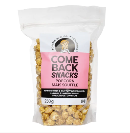 Peanut Butter & Jelly Flavoured Caramel Popcorn - 250g