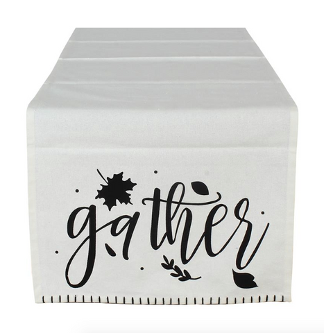 Table Runner - White w/Gather