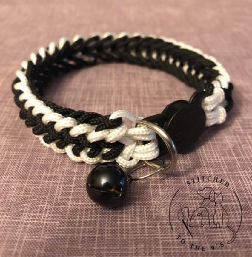 STN-Cat Collar Black and White
