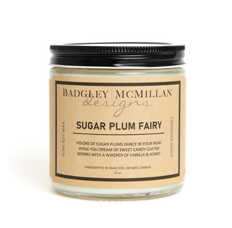 Sugar Plum Fairy Soy Wax Candle - 2 Sizes