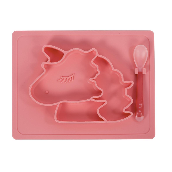 Unicorn Sectioned Silicone Plate 25x19cm