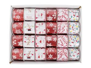 Wired Christmas Ribbon, 2.5"x3YRDS - 5 Styles