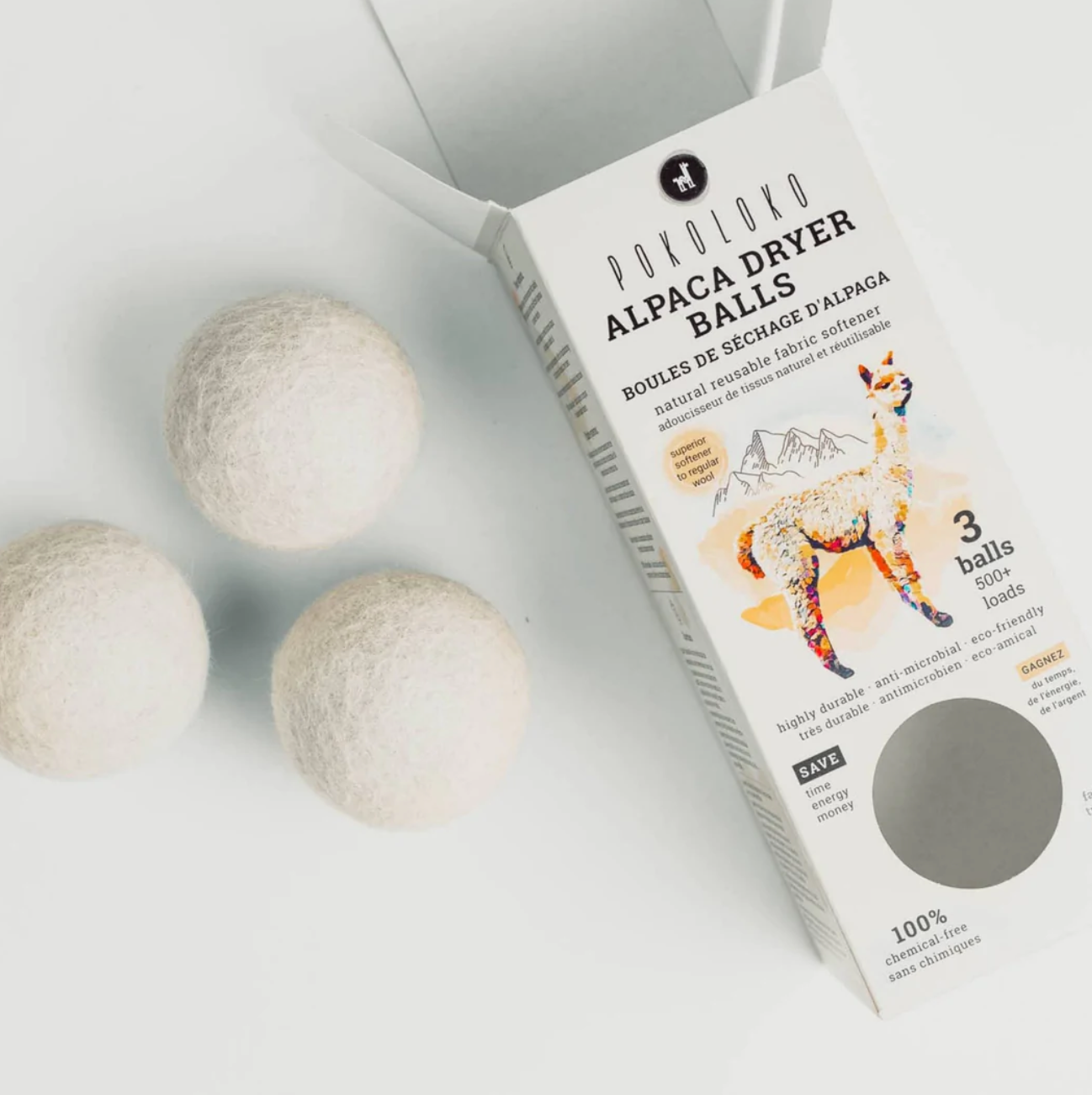 Dryer Ball Pack of 3-Natural