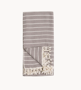 Turkish Body Towel Bamboo Striped - Slate