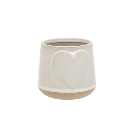 White Heart Pot - Large