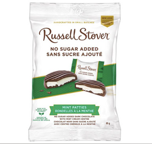 Russell Stover No Sugar Added Mint Patties in Dark Chocolate