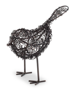 Curly Wire Woven Standing Bird