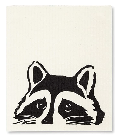 Single Racoon Swedish Dish Cloth