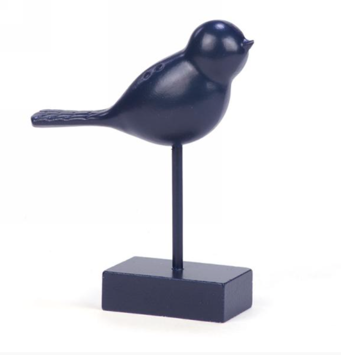 Navy Blue Ceramic Bird Decor On Foot