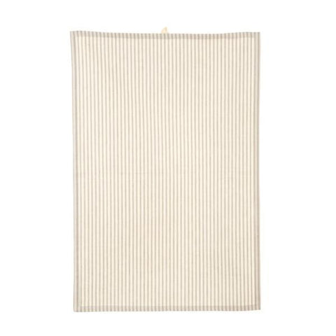 Ticking Tea Towel Beige/Cream