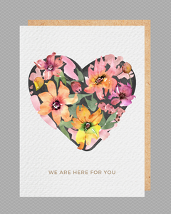 "We Are Here For You" Sympathy Card, Includes Kraft Envelope