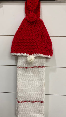 Red Gnome Tea Towel Holder- Assorted Prints