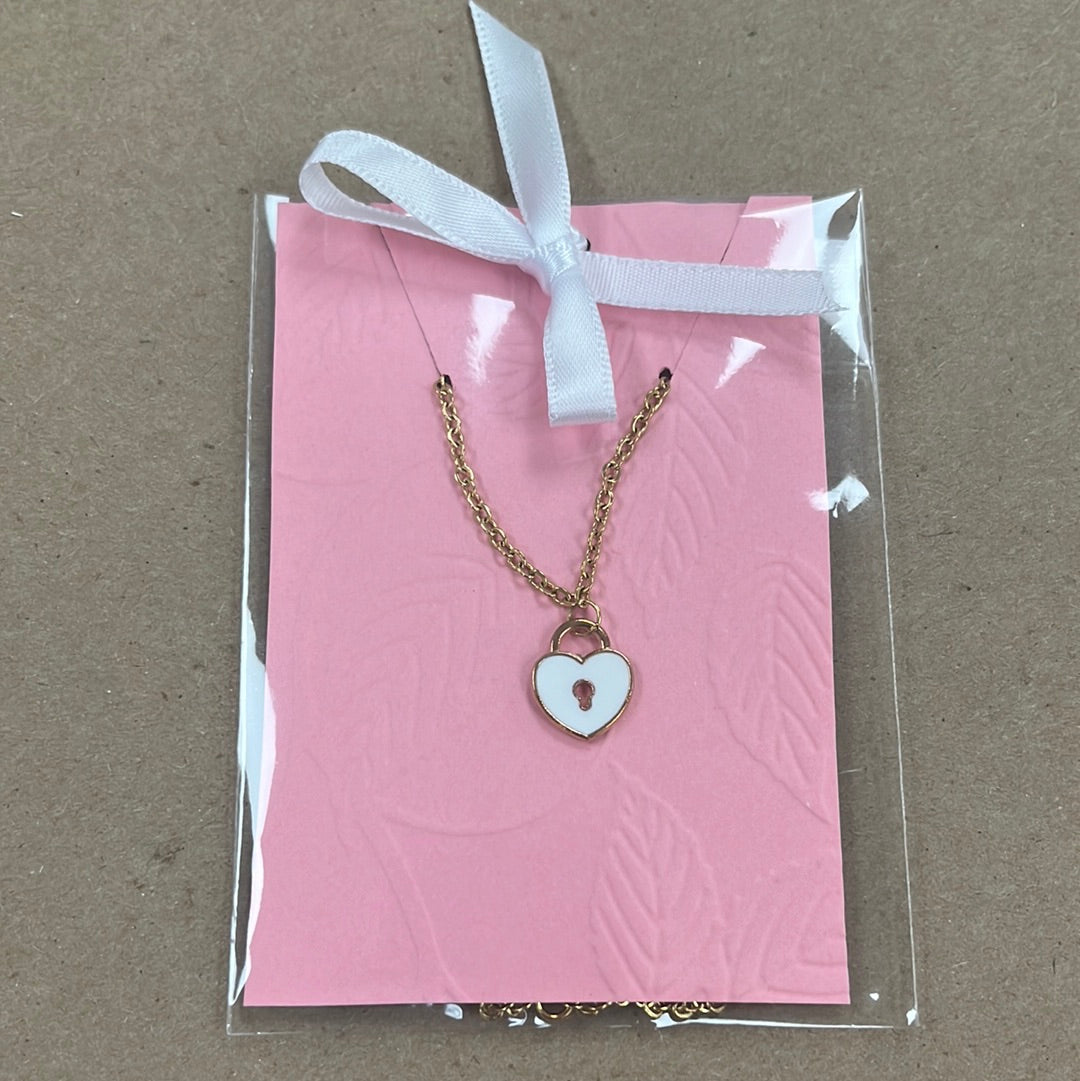 Kids Heart Lock Necklace