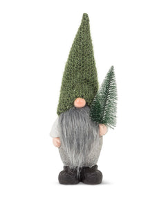 Gnome With Knit Hat And Tree Large