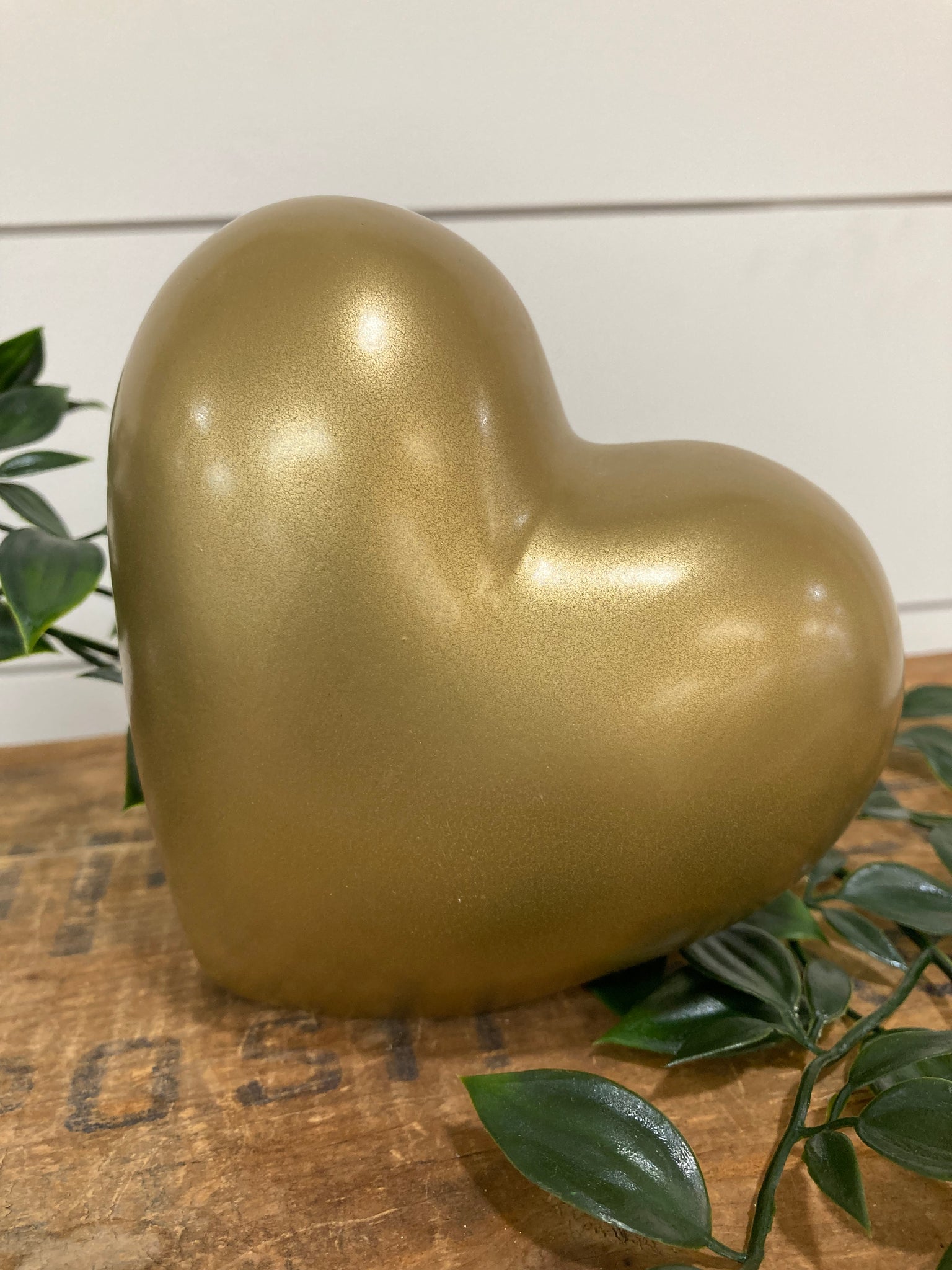Ceramic Gold Heart