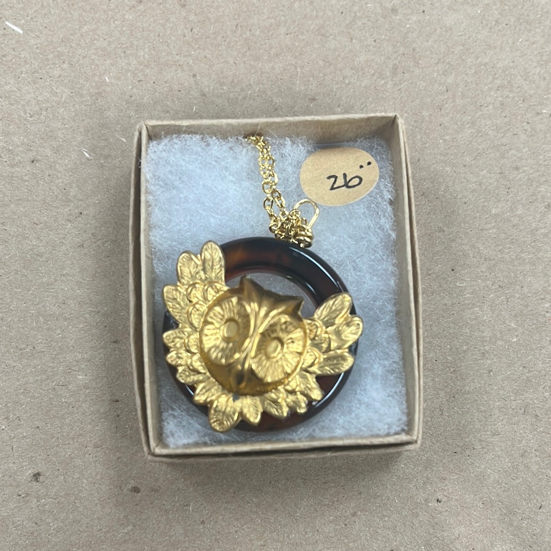 Gold Owl Necklace