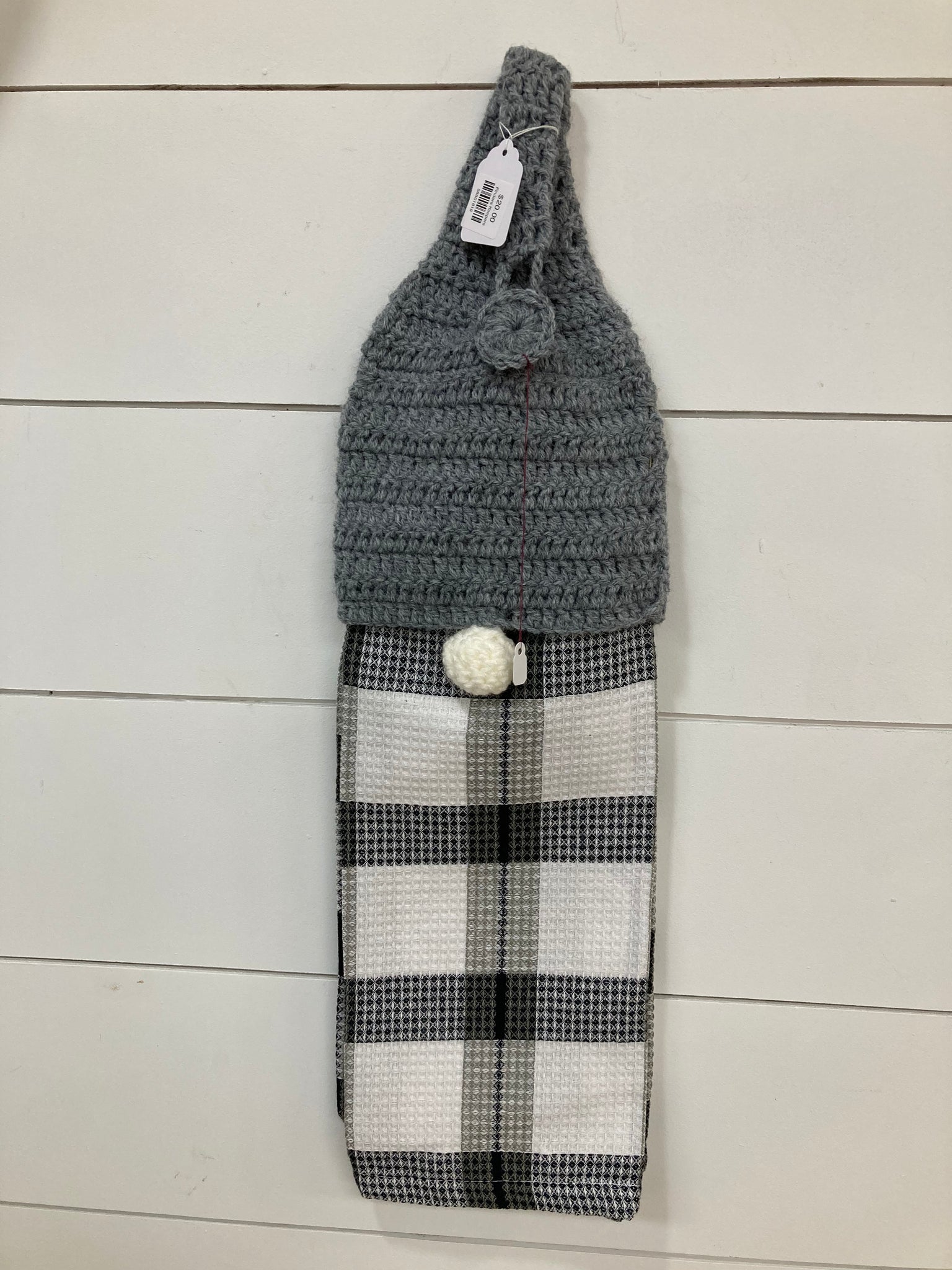Light Grey Gnome Tea Towel Holder