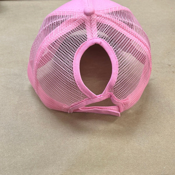 MARS-Pink Pony Tail Hat