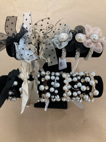 Ribbon/Pearl Bracelet - Assorted Styles