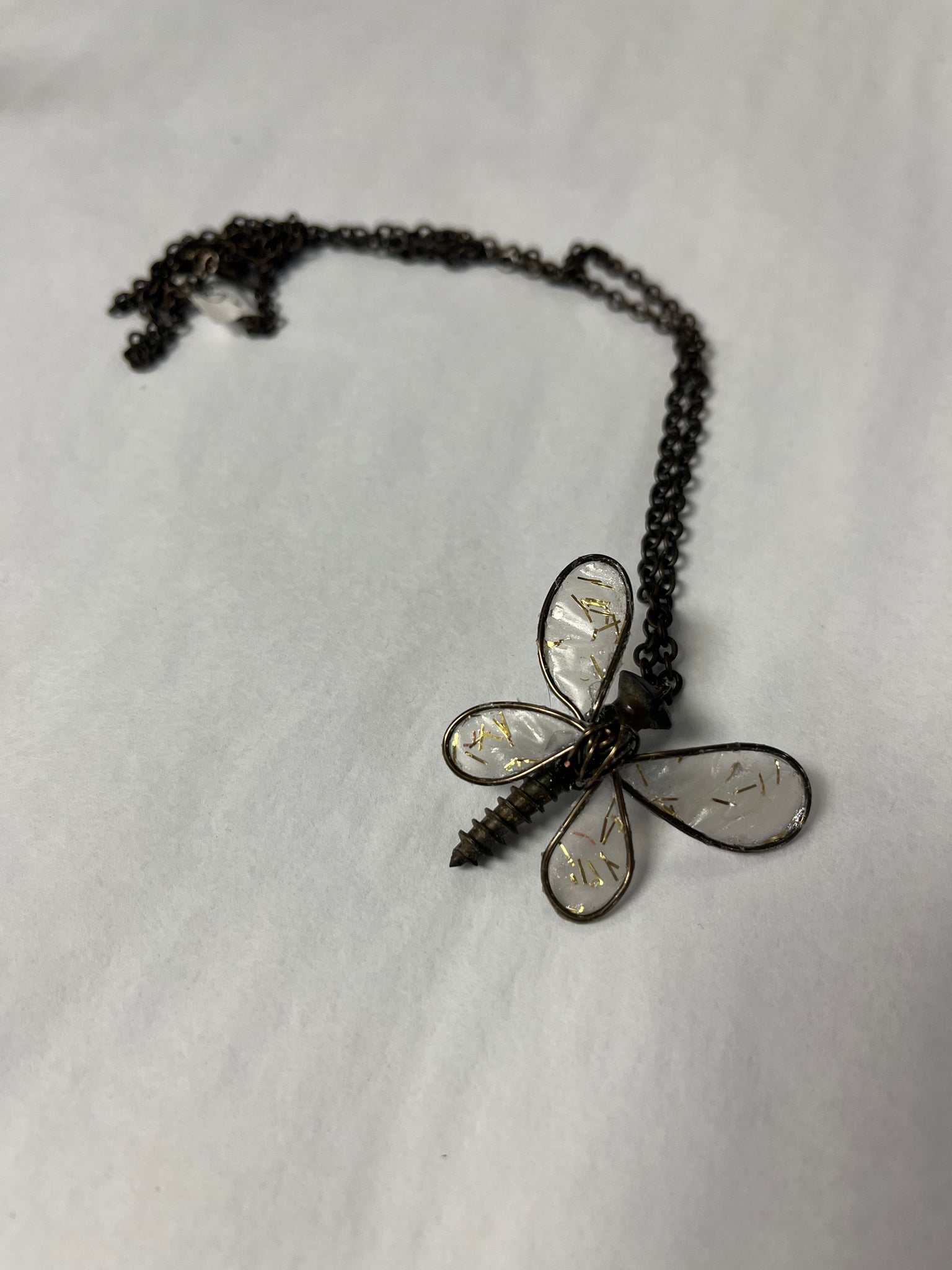 Dragonfly Screw Necklace