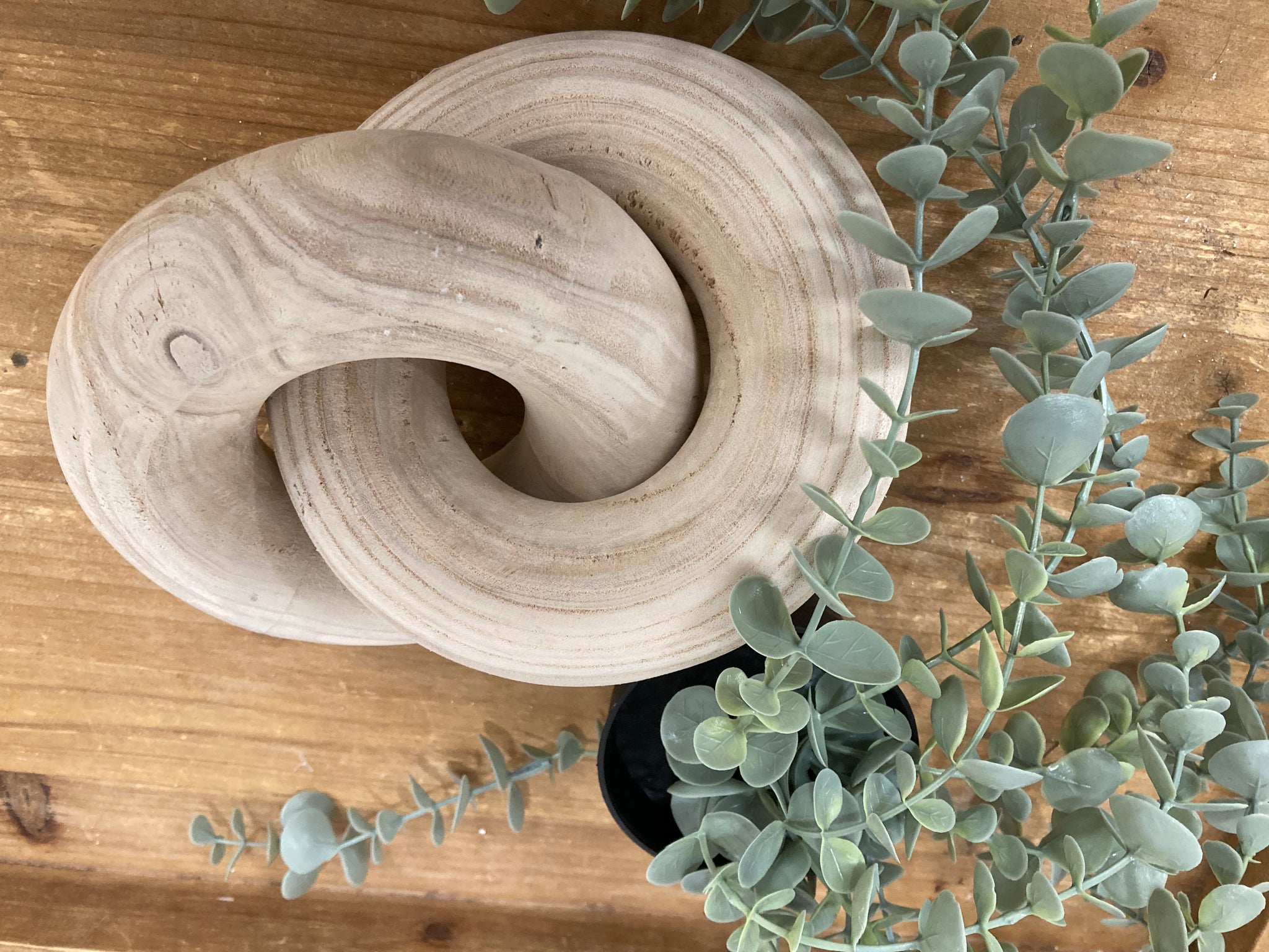 Linked Wooden Rings - 10.25"